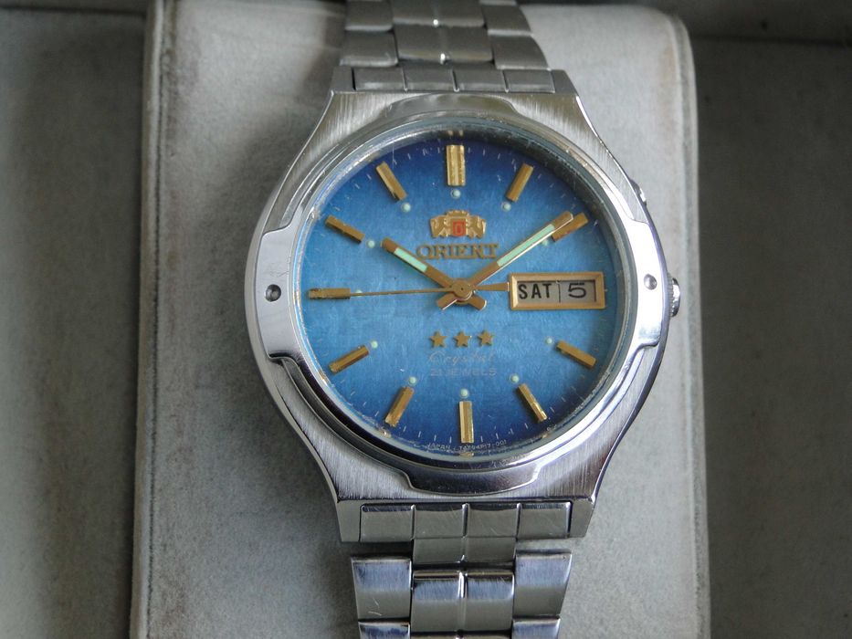 Orient Crystal - niebieski, piękny stan.