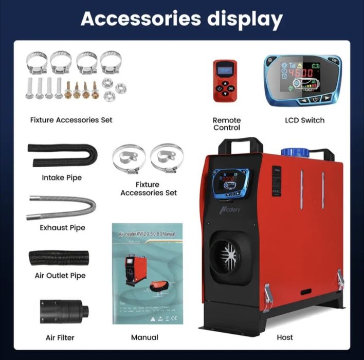 Автономний обігрівач для приміщення автобудинків бліндажа 12в 1-8квт