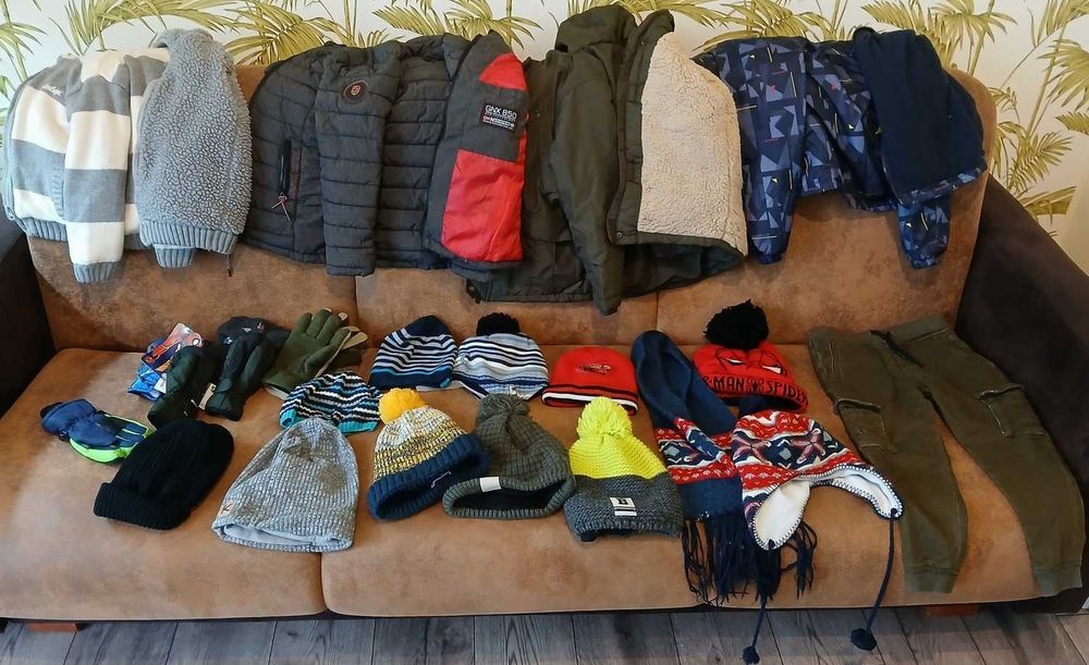 ubranka zimowe dla chłopca 116-122