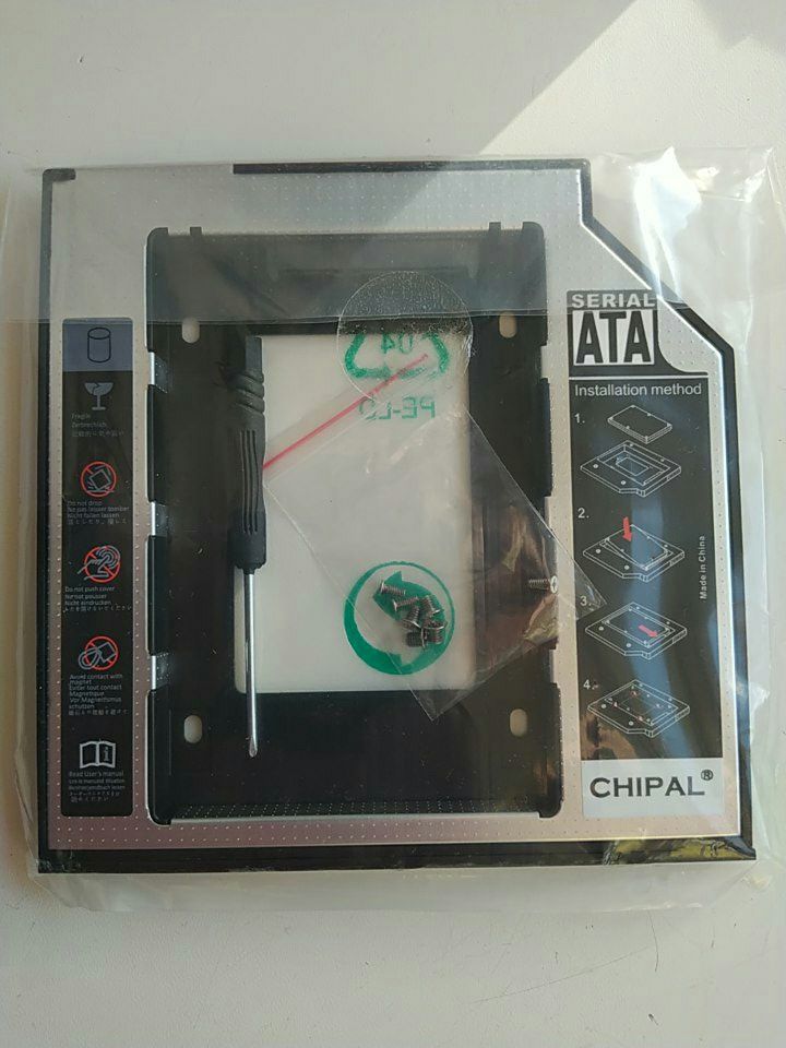 Optibay карман переходник для ноутбука SSD 9.5мм вместо CD-DVD ROM