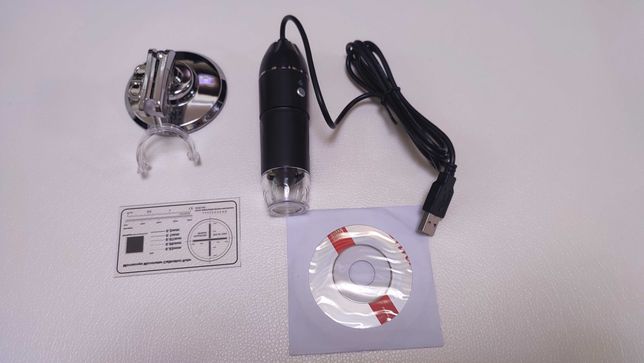 USB микроскоп 1600х, цифровой с подсветкой