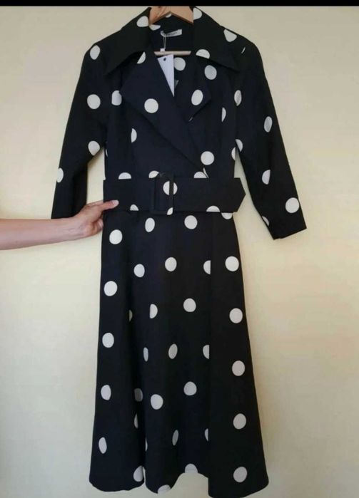 Nowa sukienka retro w grochy