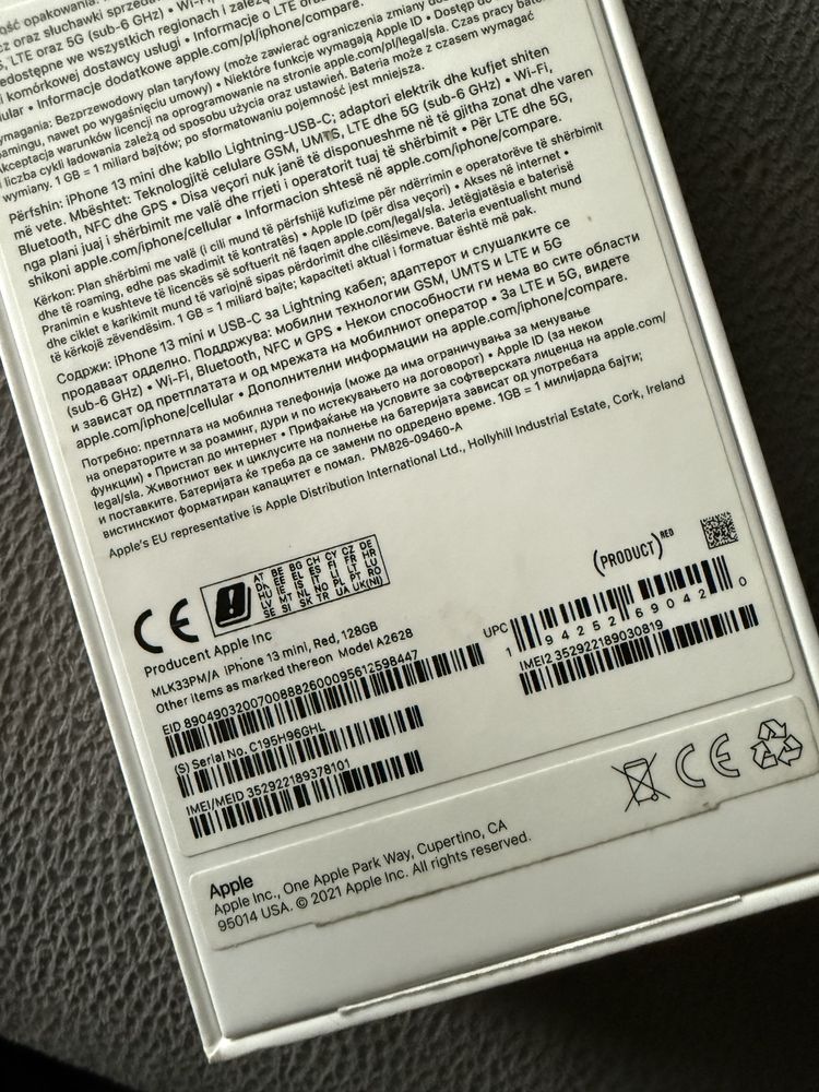 Iphone 13 mini czerwony 128GB
