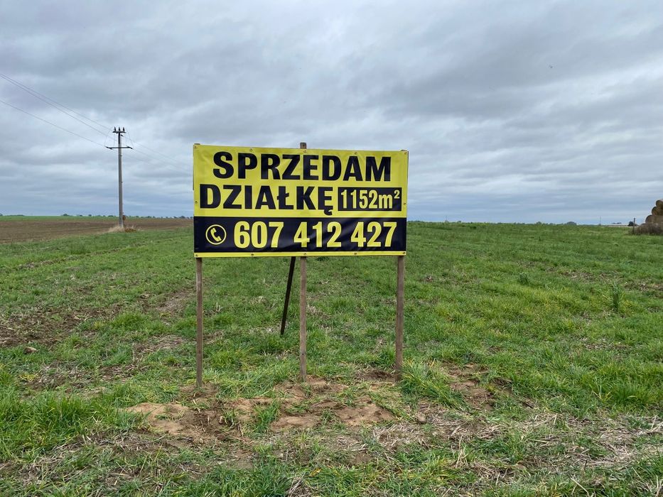 Działka 1152m² Stare Bojanowo