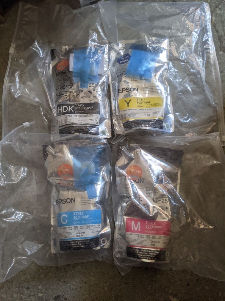 сублімаційні чорнила EPSON T741X T7412 T7413 T7414