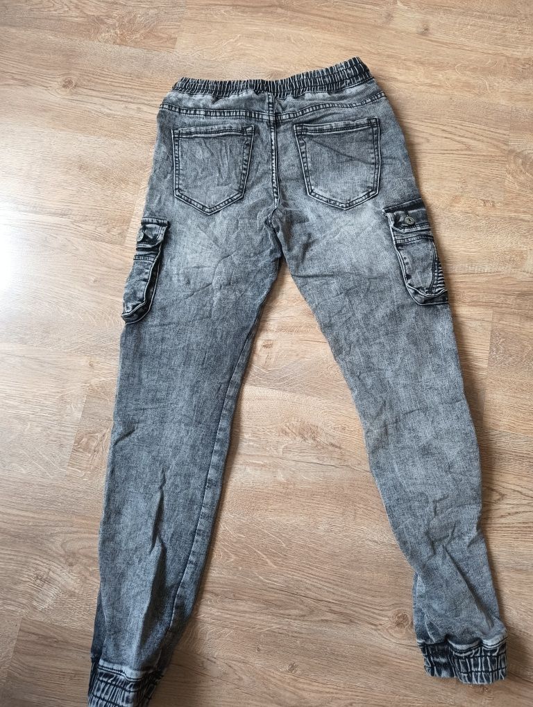 Spodnie jeansowe joggey męskie