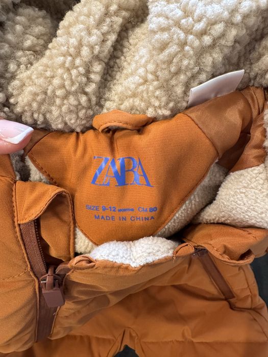 Дитячі зимові комбінезони та куртки ZARA (6-9-12 міс)