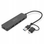 hub usb digitus da-70235 4 interfejsy usb długość kabla 0.2m usb 3.2