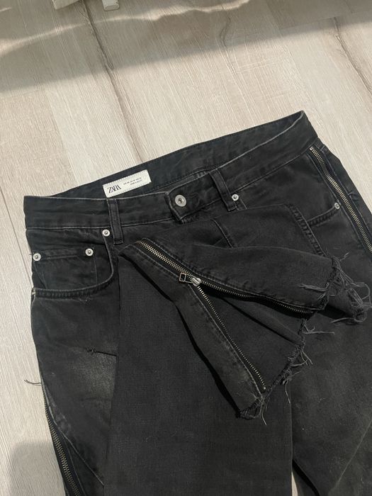 Джинсы ZARA, Flared zip Jeans, Зара Фларед джинсы
