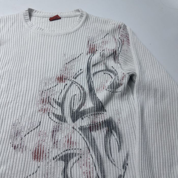 Авангард y2k светр, трайбл, archive, avantgarde