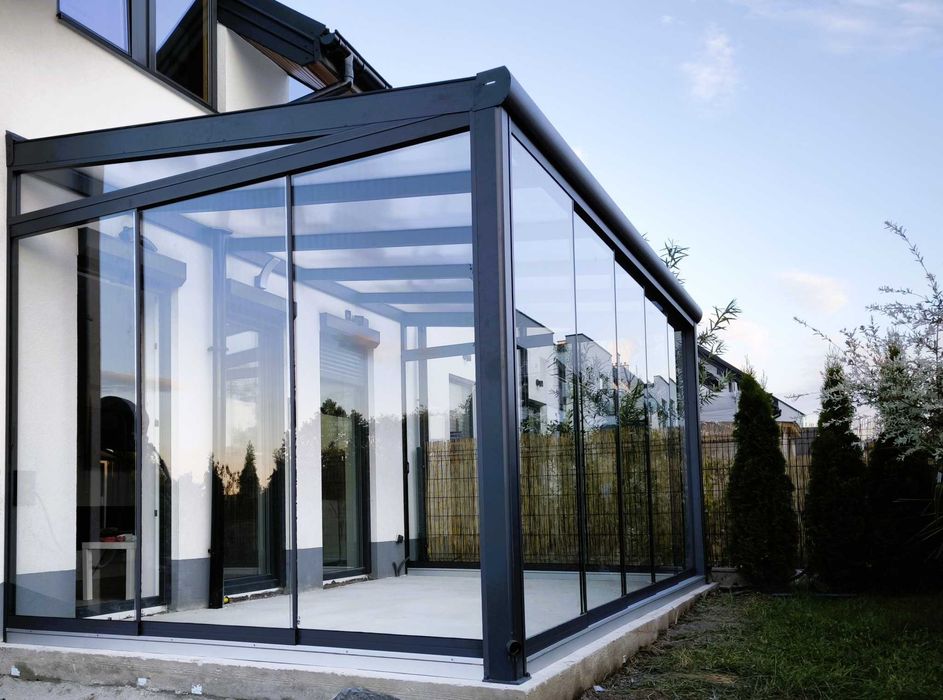 Ogród zimowy Almos-2 406x350 Zabudowa tarasu Cena z Montażem