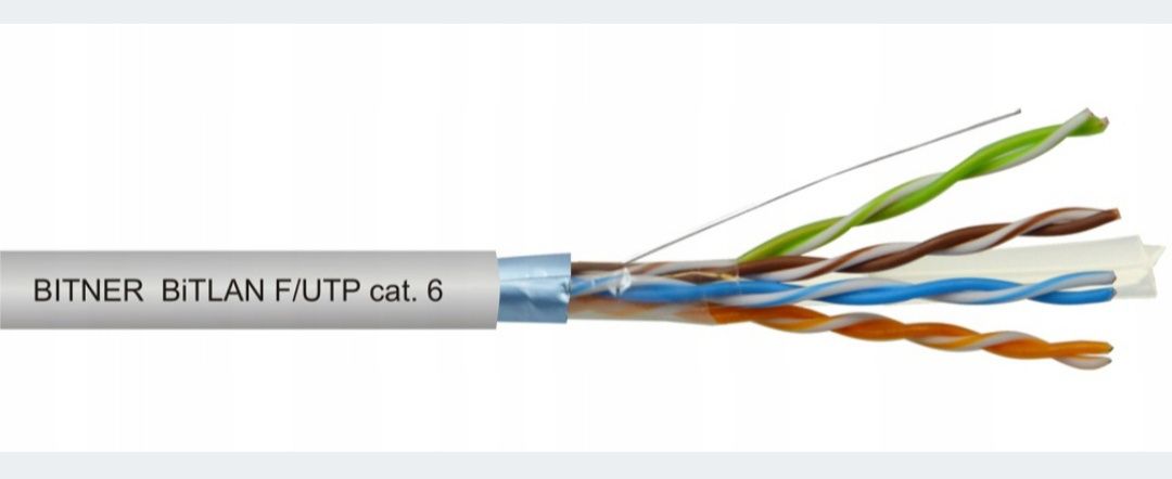 Skrętka Przewód BiTLAN F/UTP CAT 6 350MHZ 4x2x23 AWG 0,54