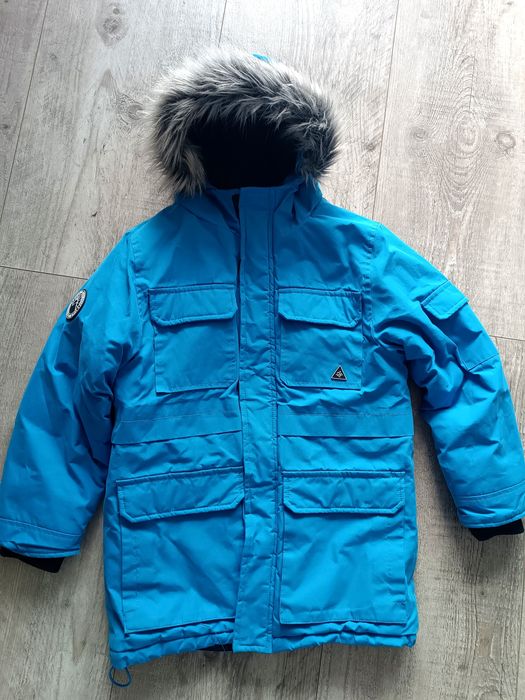 Dłuższa zimowa kurtka rozm 140