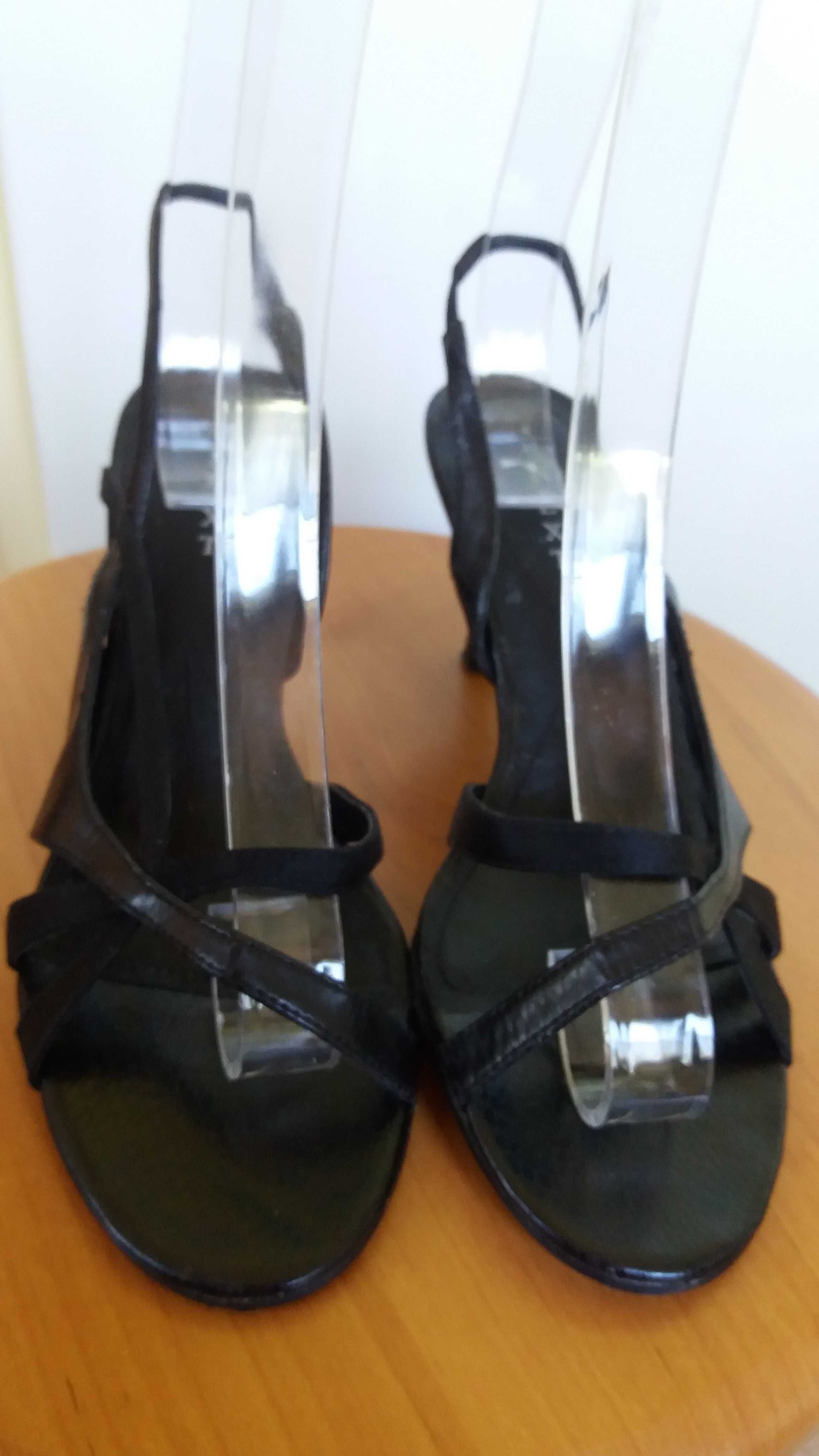 Skórzane sandałki szpilki Next rozm. 37 wkładka 24 cm wesele