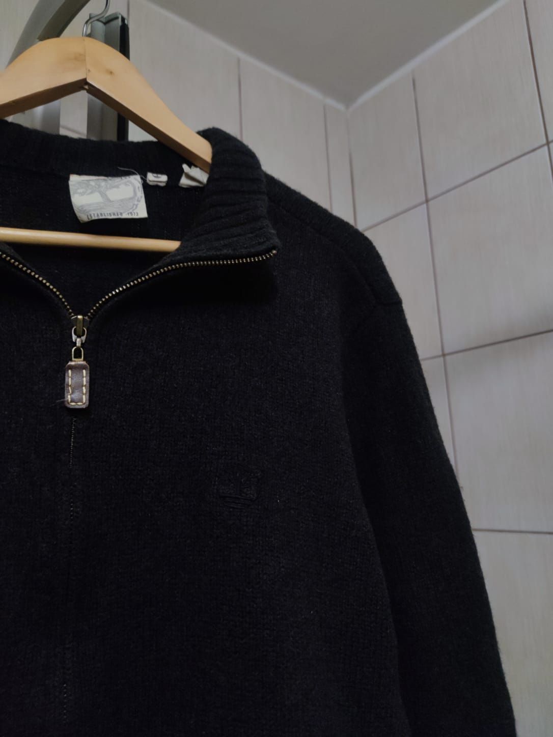 Sweter klasyczny XL męski Timberland wełniany regenerowany wool wełna