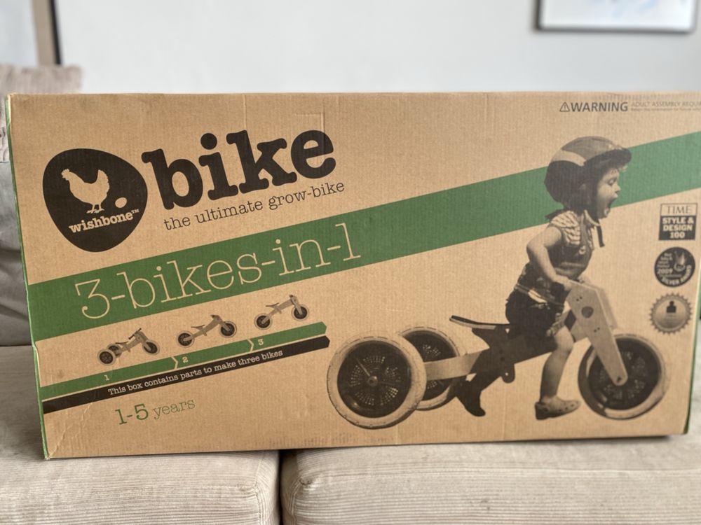 Wishbone Bike Original 3w1 Natural sklejka rowerek biegowy
