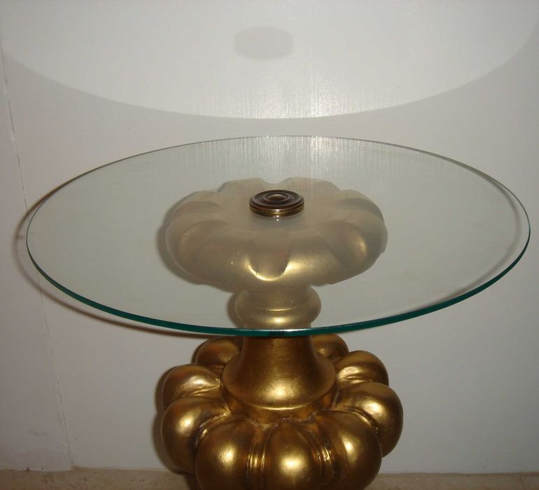 Stary stolik , kwietnik drewniany złocony