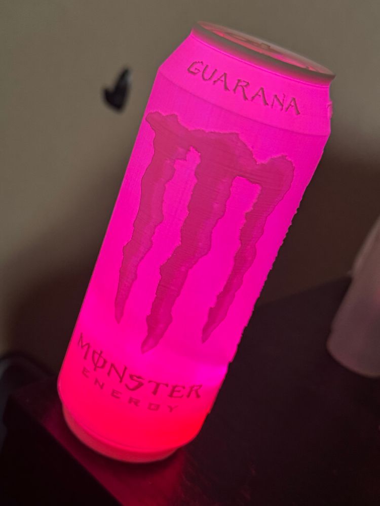 Candeeiro lata monster com led