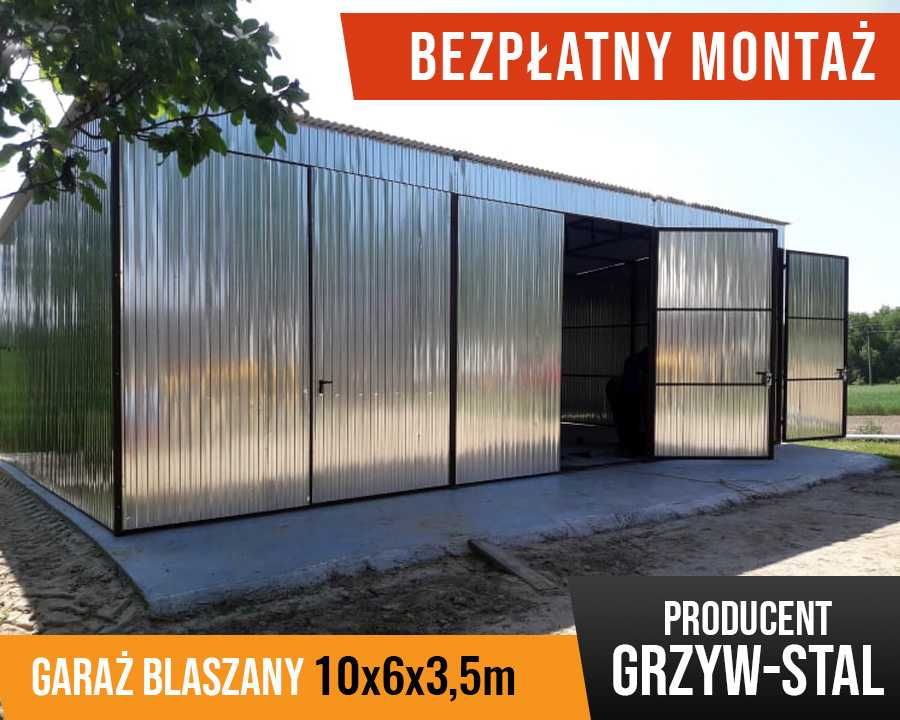 Garaż Blaszany Ocynkowany - Wiata , Hala , Magazyn  - GrzywStal