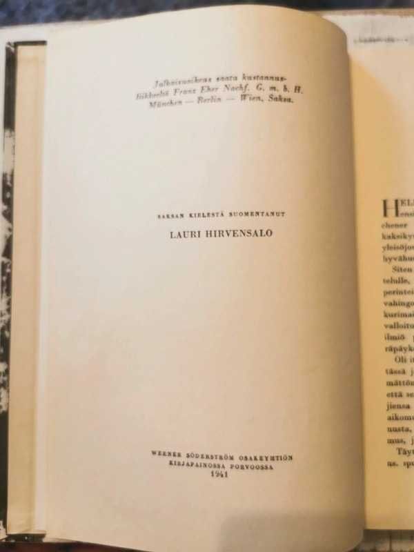 Taisteluni Adolf Hitler Mein Kampf 2 tomy rzadkie 1941 Finlandia