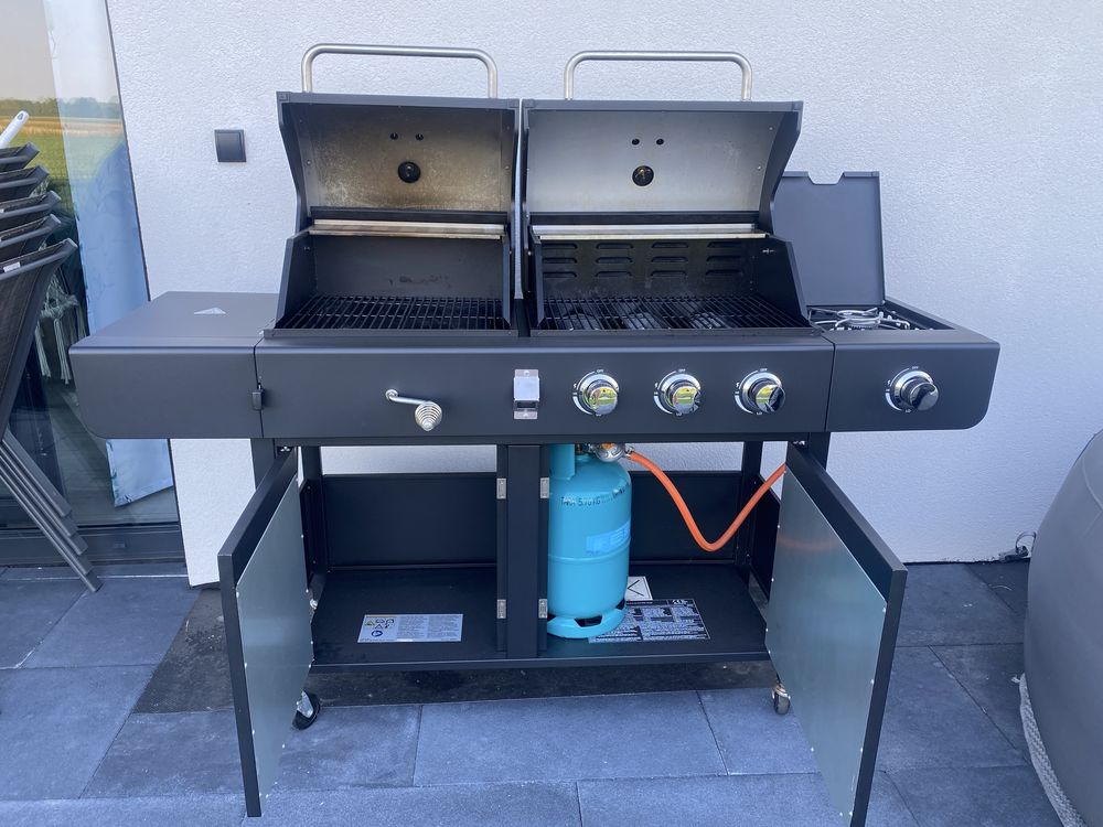 Grill węglowo-gazowy 88x36,5 cm Burns & Barkles