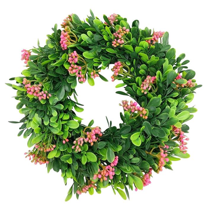 Jesienny wianek na drzwi wieniec na grób znicz stroik na cmentarz 30cm