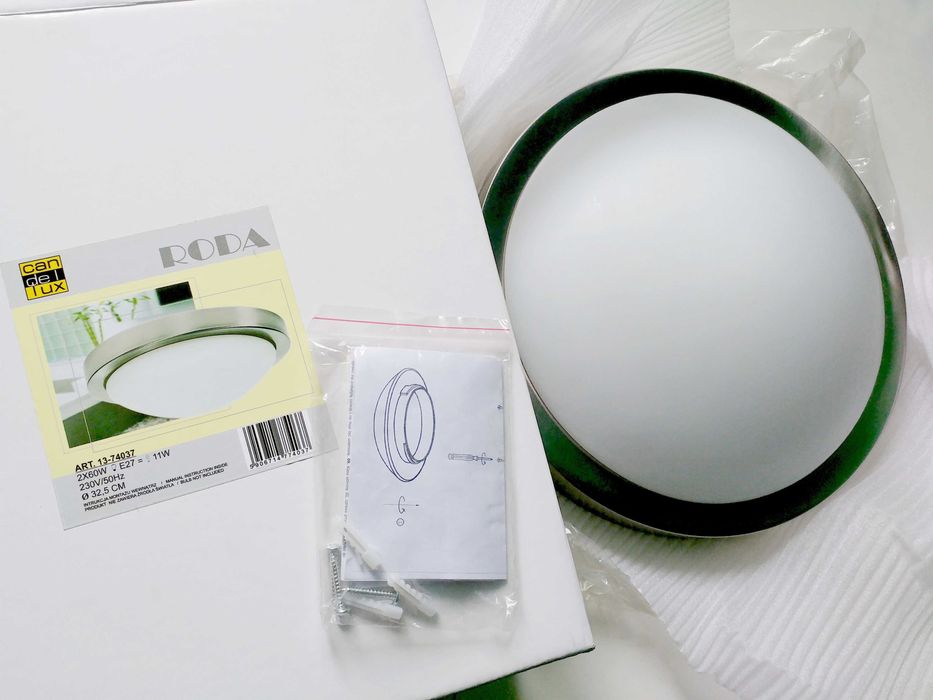 Candellux Roda śred. 32,5 cm satyna plafon lampa sufitowa