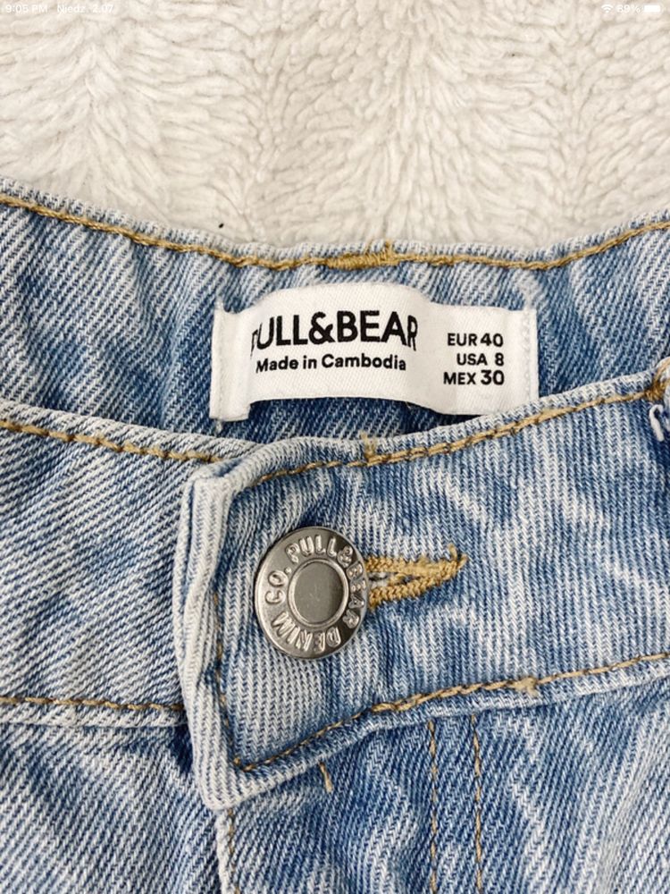 Szorty, jeansowe, dżinsowe, niebieskie, Pull&bear, 40, L