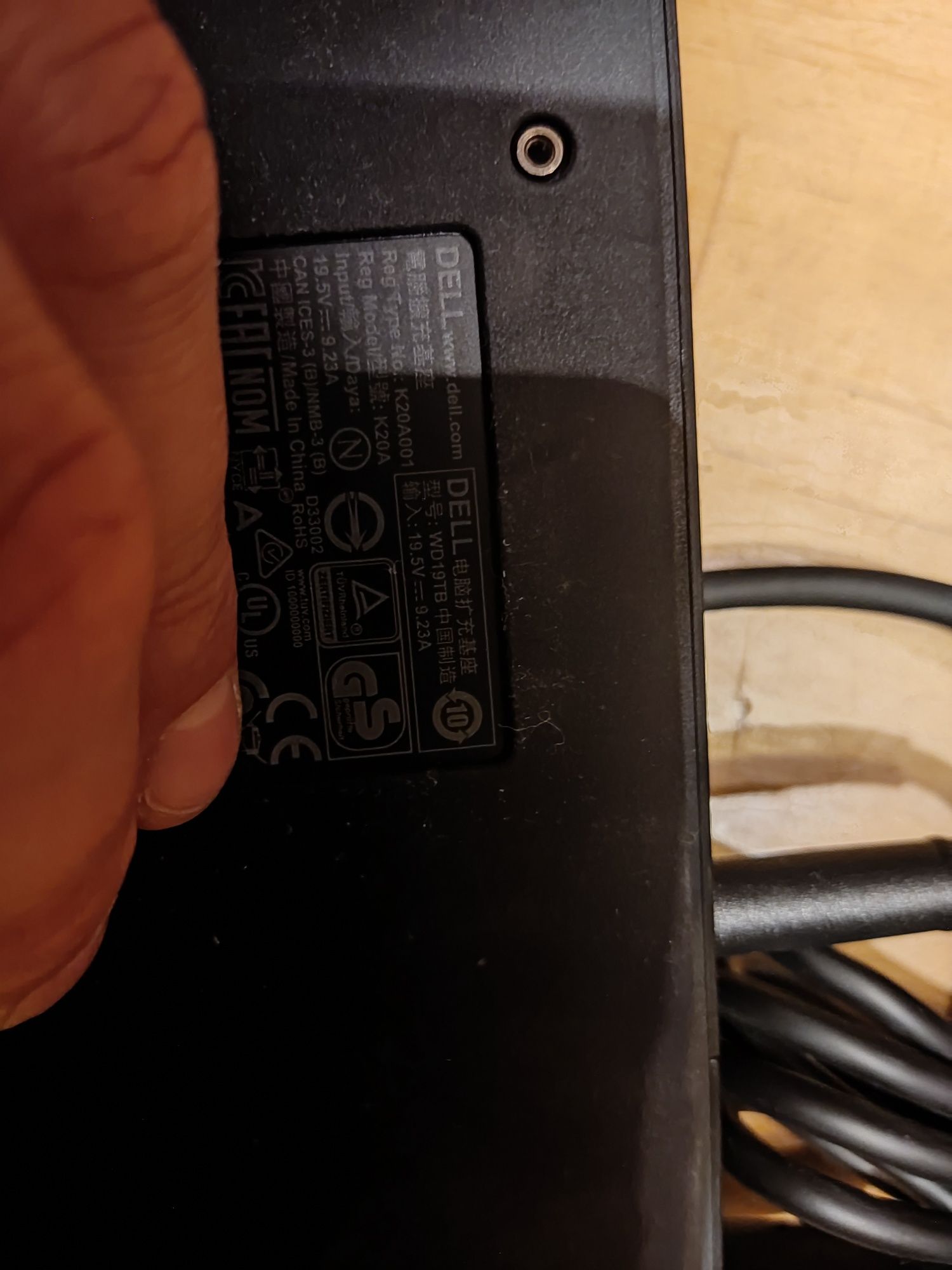 Stacja dokująca Dell WD19TB + Zasilacz 180W