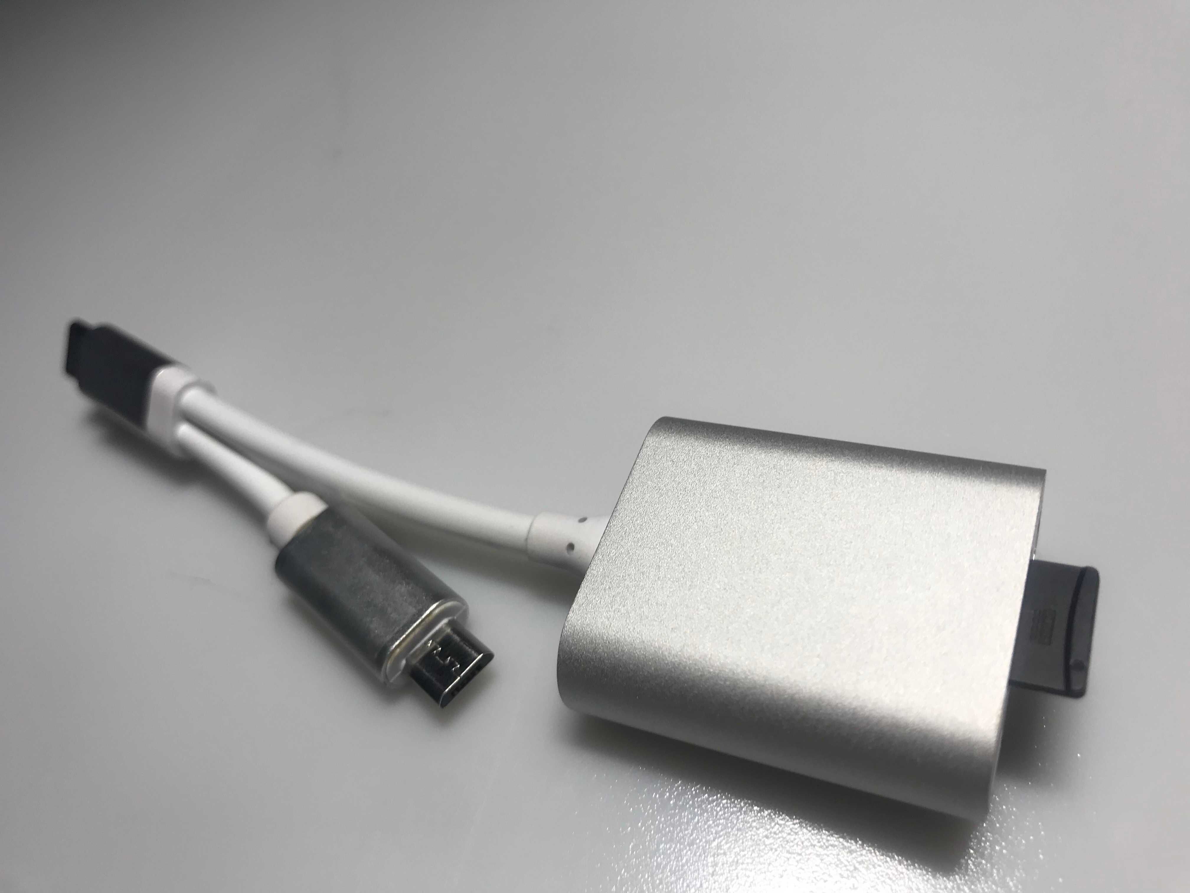 Czytnik Kart Adapter Przejściówka USB TYP C MICRO USB SD/TF nowy