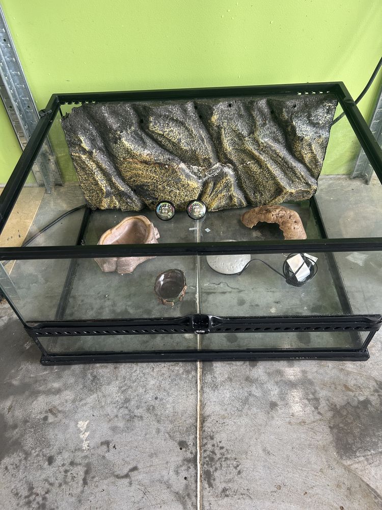 Exo Terra terrarium 60x45x30, Duży zestaw