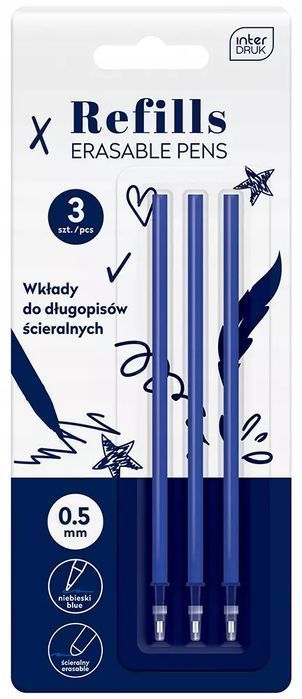 Wkład do długopisu ścieralnego (3szt). Interdruk