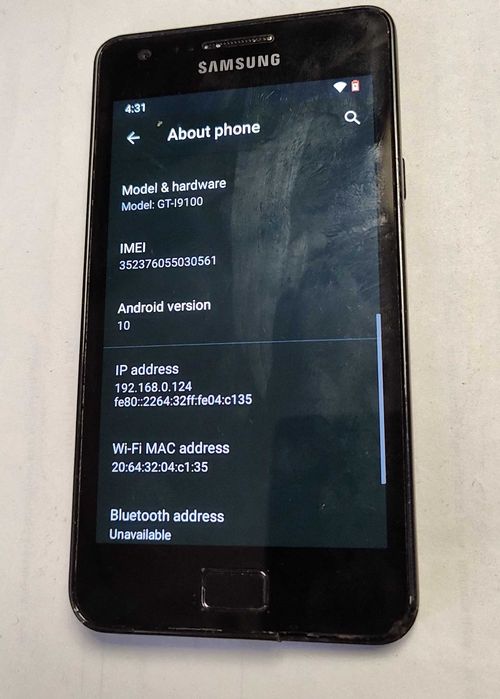 Samsung GT-I9100P Galaxy SII Андроід 10