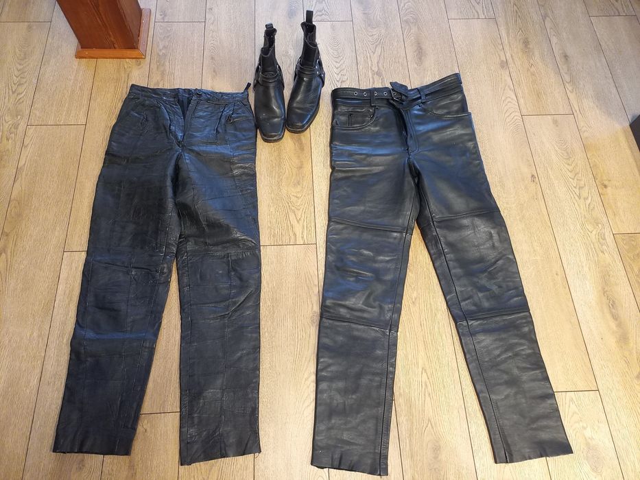 Buty spodnie ze skóry motocyklowe skórzane r32 chopper kowbojki 41