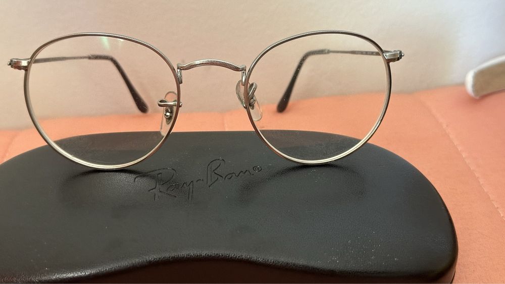 Armação prateada da ray ban