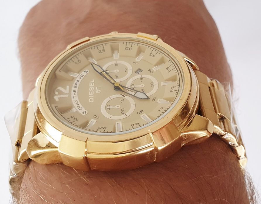 Zegarek męski DIESEL QN złoty na bransolecie nowy