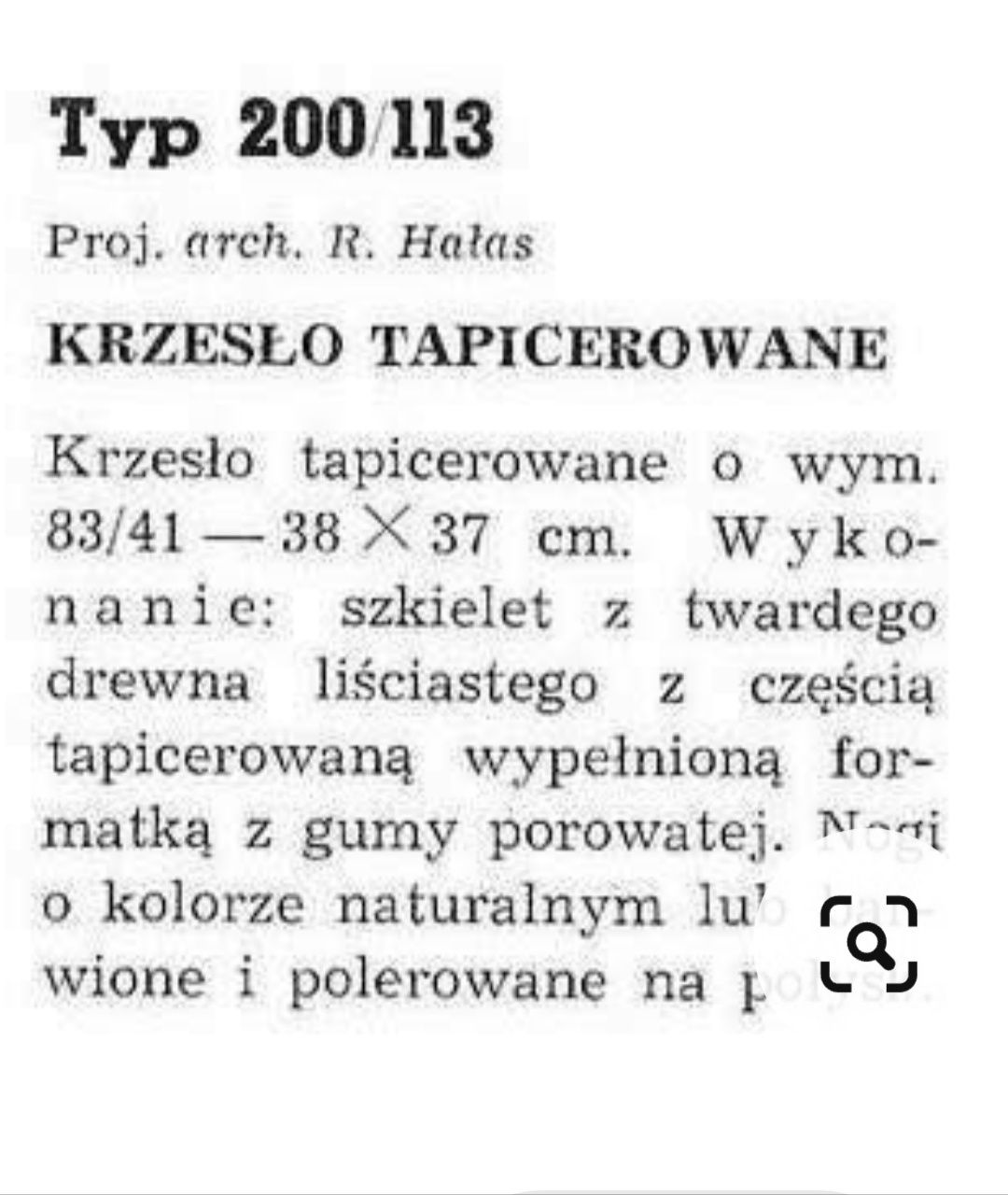 Krzesła Hałas typ 200-113 PRL