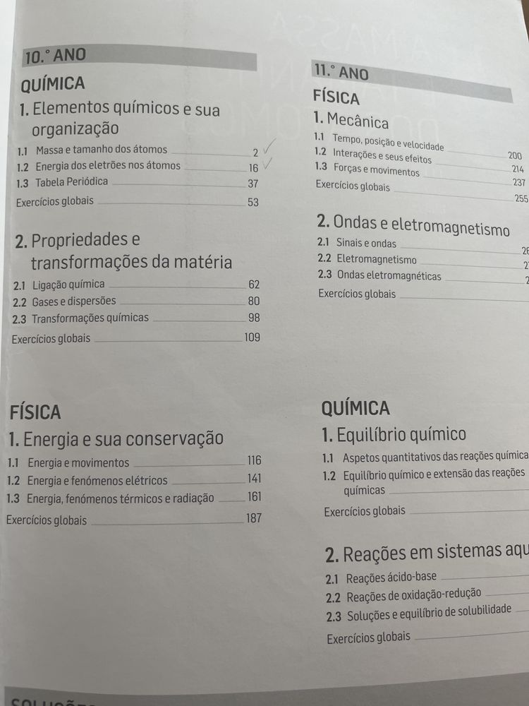 Livro de exercícios de físico-química A