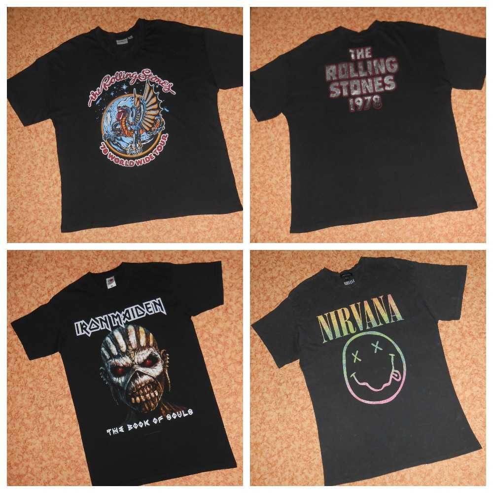 Футболки Ramones Nirvana Kiss Iron Maiden Def Leppard Joy Division ін