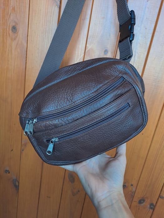 АКЦІЯ. CORONADO фірмова шкіряна поясна сумка бананка