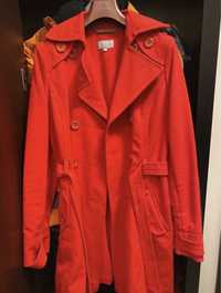 Trencz 38 M płaszcz bawełniany czerwony nowy