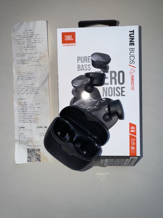 Наушники Jbl Беспроводные, Чек, Коробка