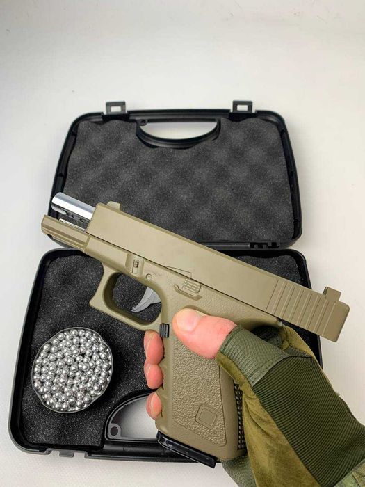 Металевий пістолет Глок дитячий Glock на пульках 6мм іграшковий