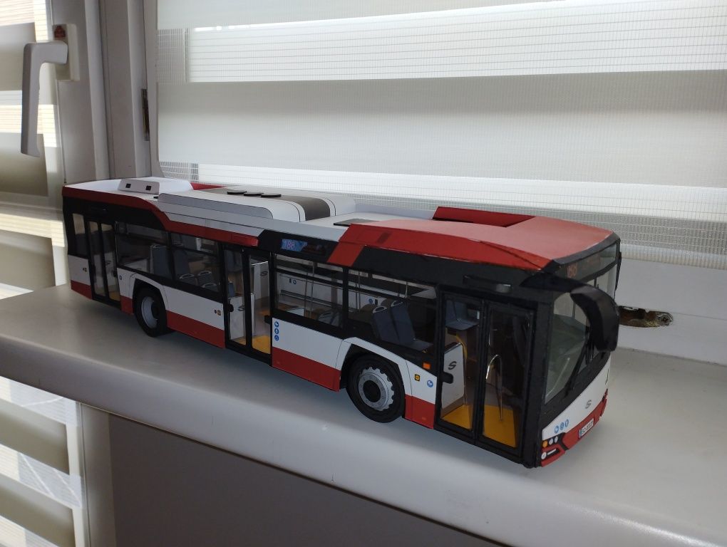 Model kartonowy zabawka autobus miejski autobus szynowy Solaris Urbino