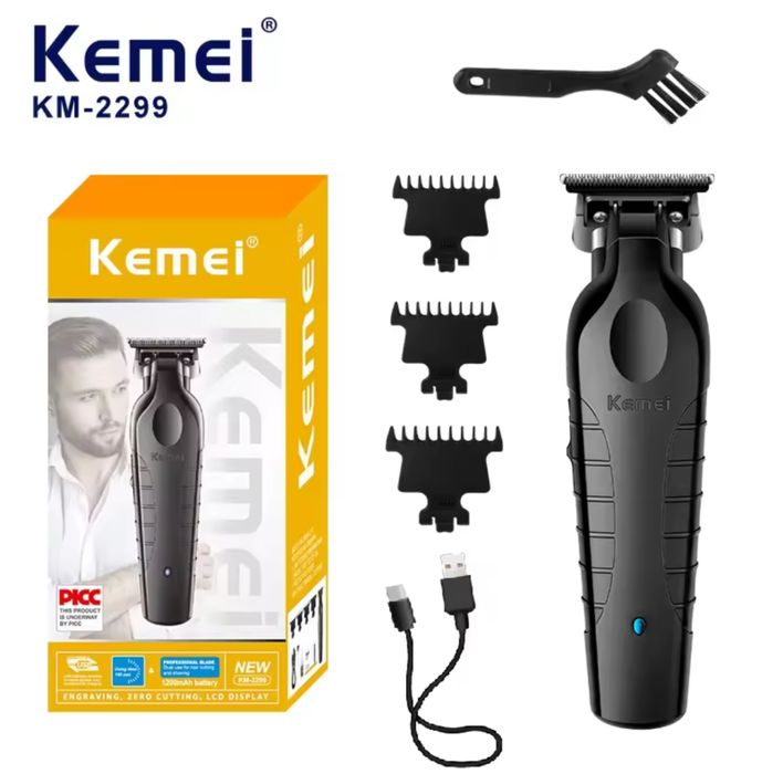 Тример для бороди та вусів Kemei KM-2299  Професійний Преміум Якість.