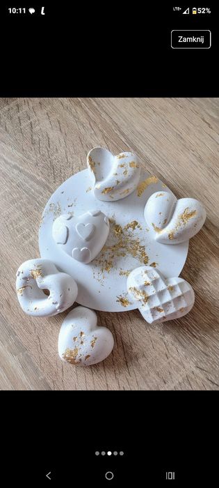 Serduszka dekoracyjne 6szt zestaw