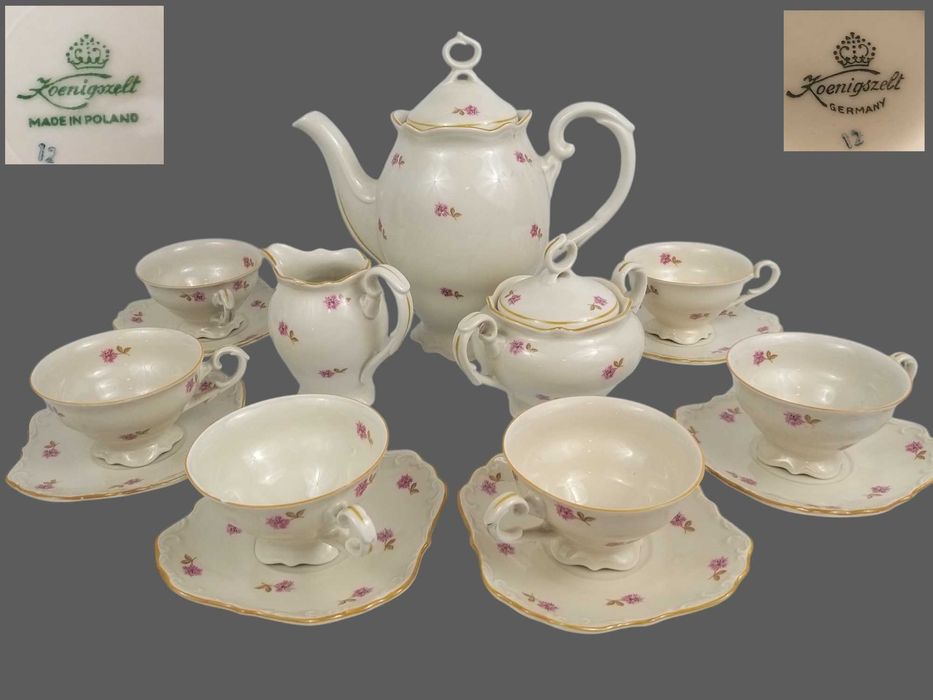 Serwis Koenigszelt Jaworzyna Śląska lata 30te i 40te kwadratowe spodki