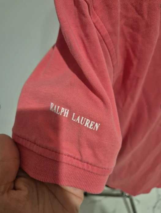 Różowa koszulka męska polo ala Ralph Laure*n