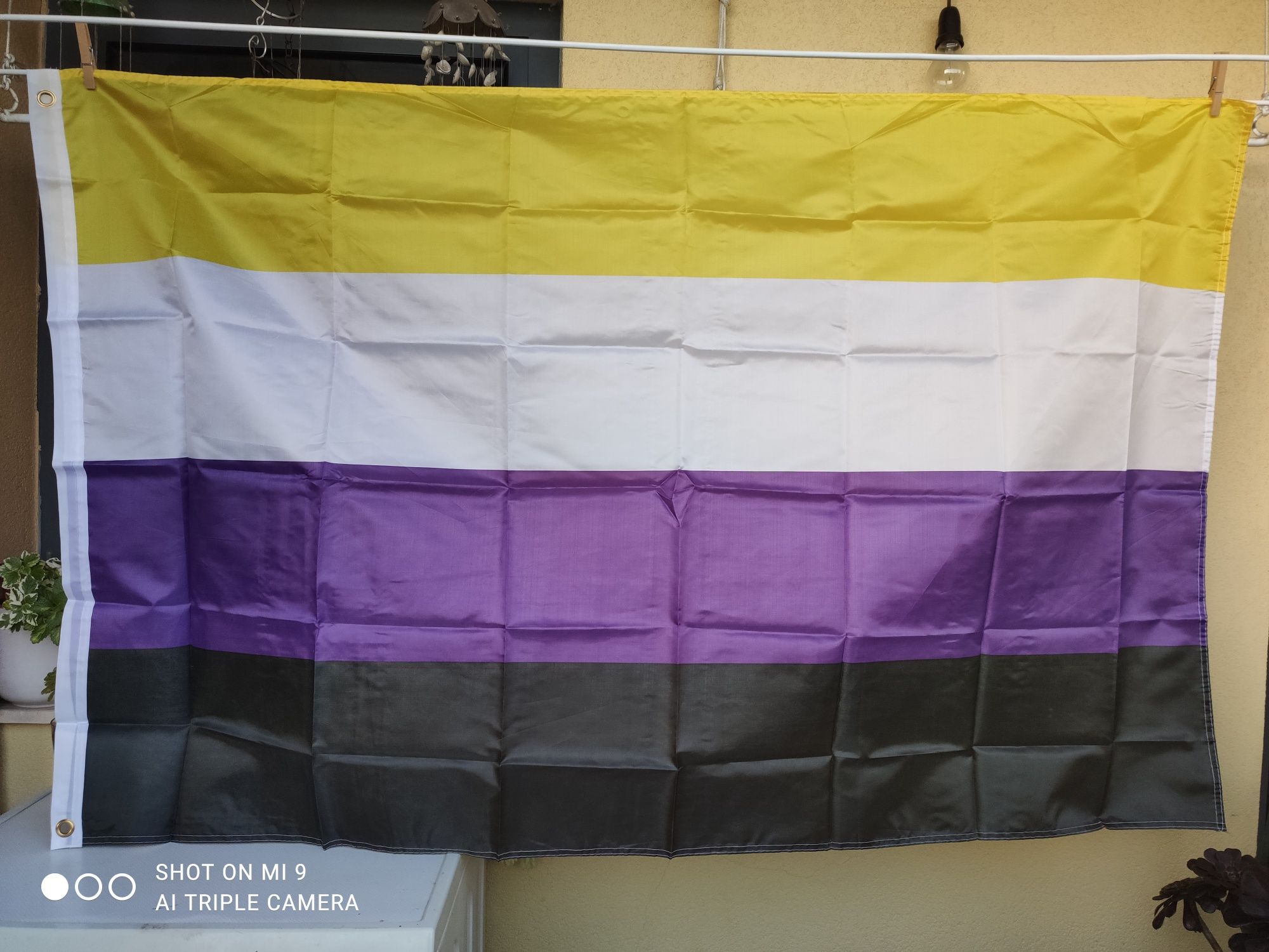 Bandeira Não Binário 150 x 90 cm