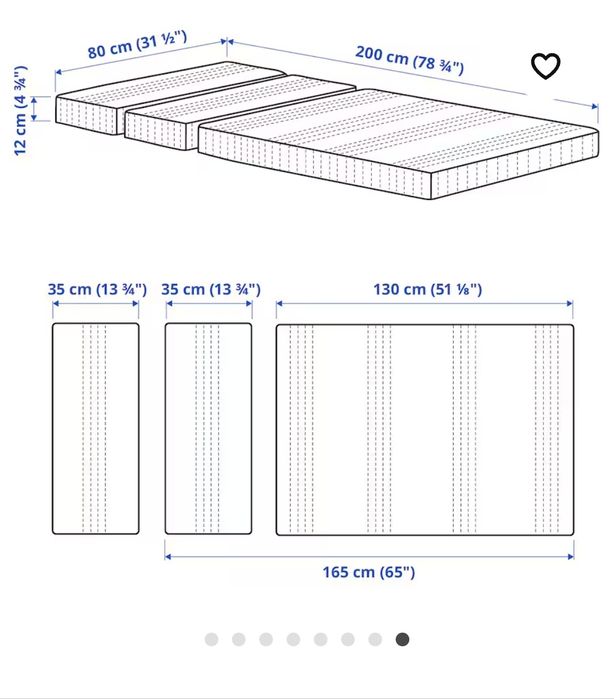 Colchão extensível IKEA 80x200